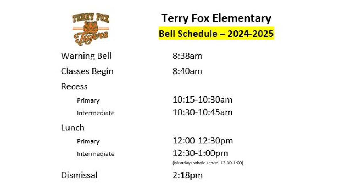 2024 2025 Bell Schedule