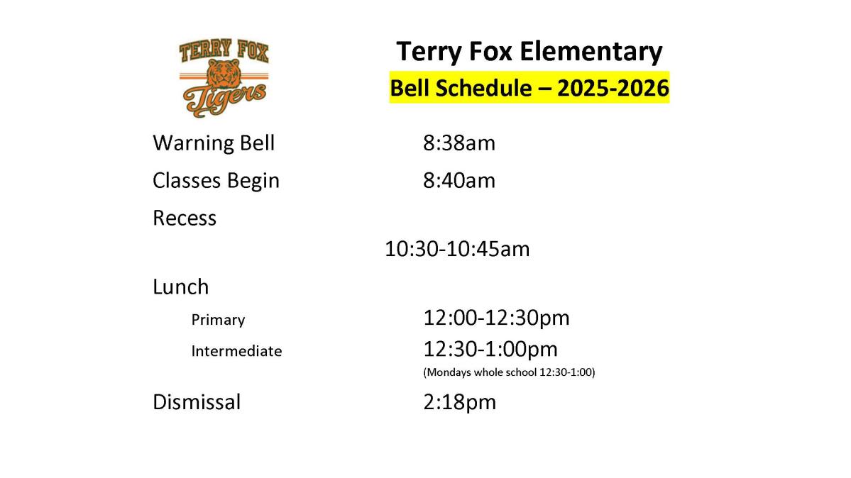 2025 2026 Bell Schedule