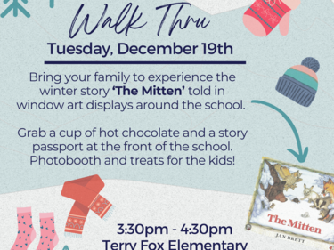 Winter walk thru Tuesday, December 19th 3:30pm to 4:30pm