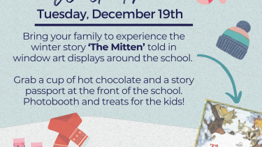 Winter walk thru Tuesday, December 19th 3:30pm to 4:30pm