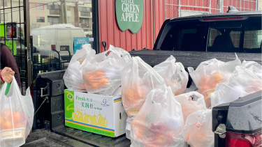 Little Green Apple - February Superintendent Newsletter Image Bags of produce items loaded in the back of a truck